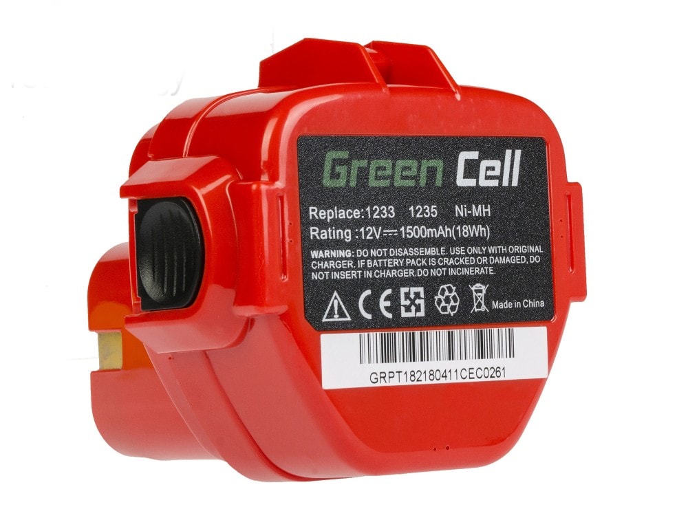 Green Cell verktøysbatteri 1220 1222 PA12 til Makita 1050D 4191D 6270D 6835D 8280D 8413D 8434D