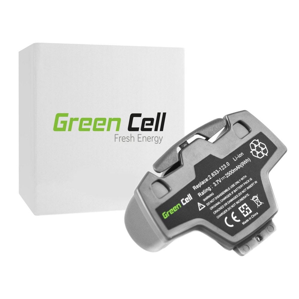Green Cell erstatningsbatteri 2.633-123.0 til KÃ¤rcher WV5 Plus 3.7V 2.5Ah