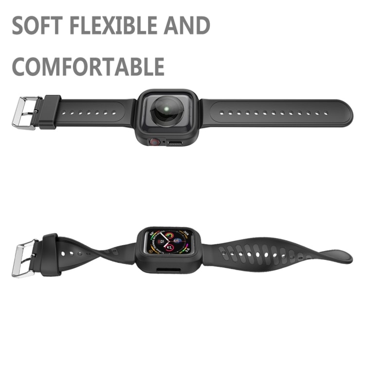 Svart armbånd til Apple Watch Serie 3 & 2 & 1 - 38mm