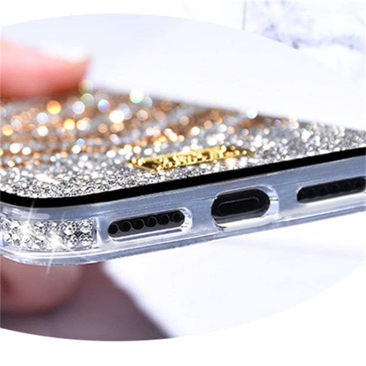 TPU-deksel med diamanter til iPhone XS / X