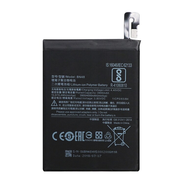 Mobilbatteri 3900mAh Xiaomi Redmi Note 6 Pro