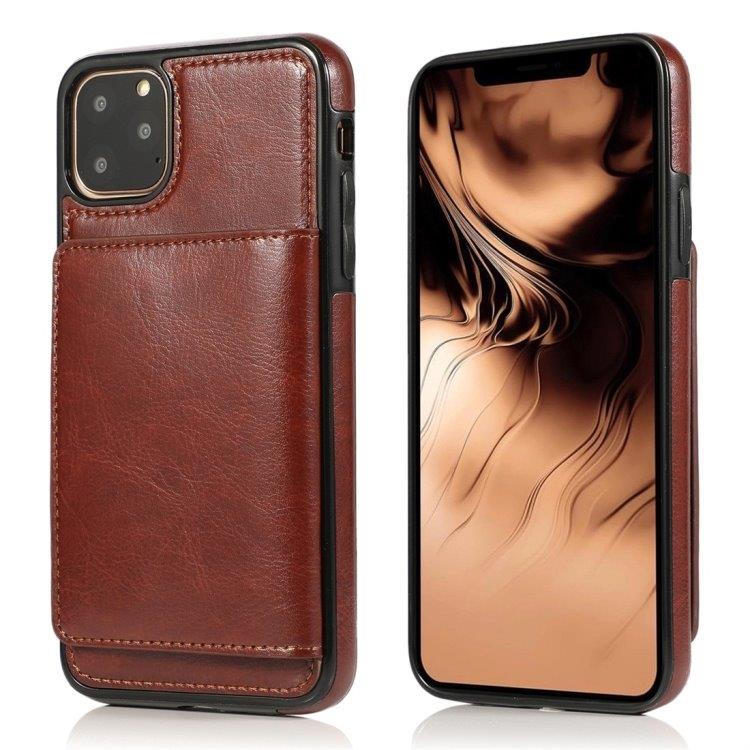 Lommebokdeksel med stativ og lommebok iPhone 11 Pro Brun