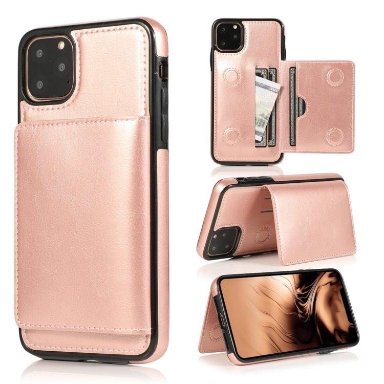 Lommebokdeksel med stativ og lommebok iPhone 11 Pro Rose Golde