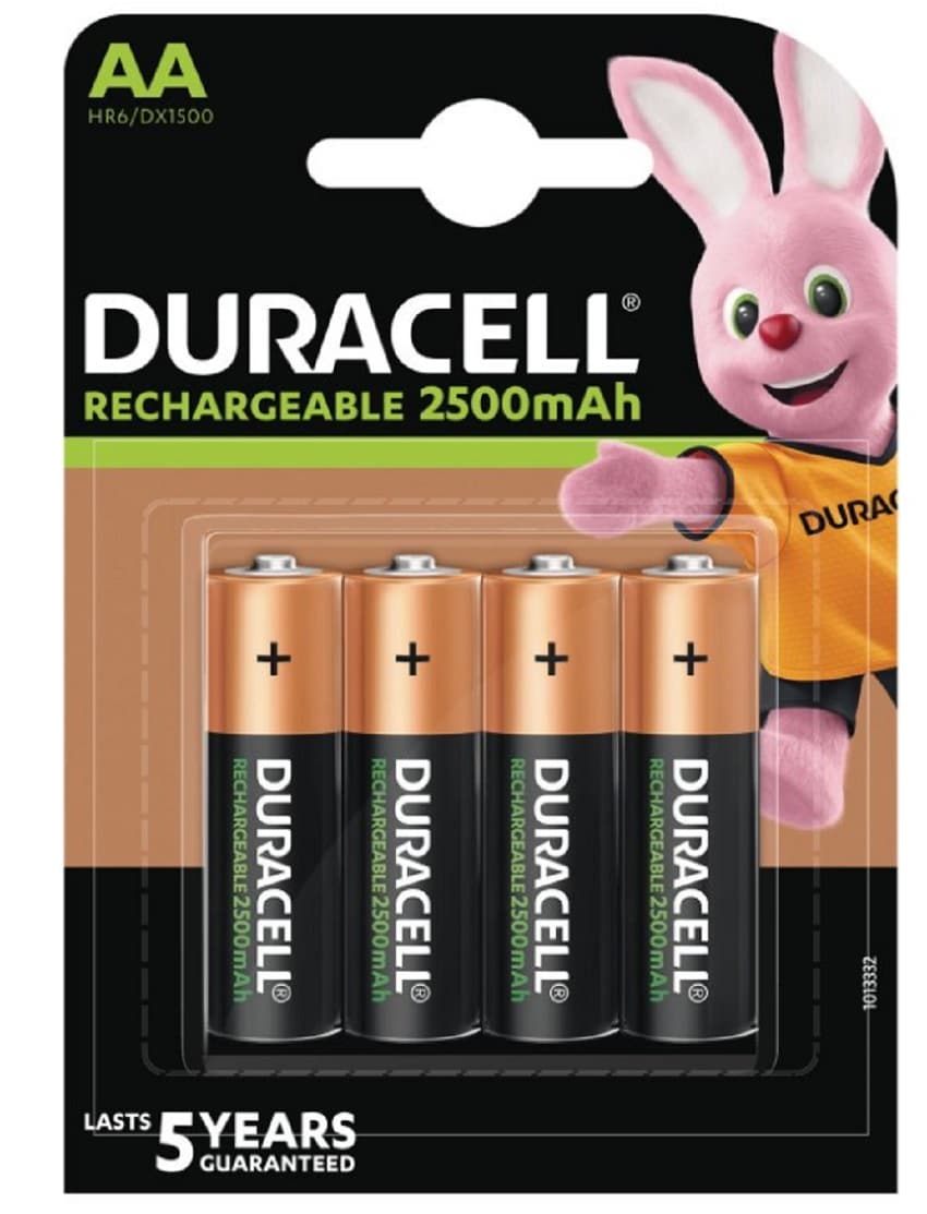 Oppladbare Duracell AA batterier 2500mAH