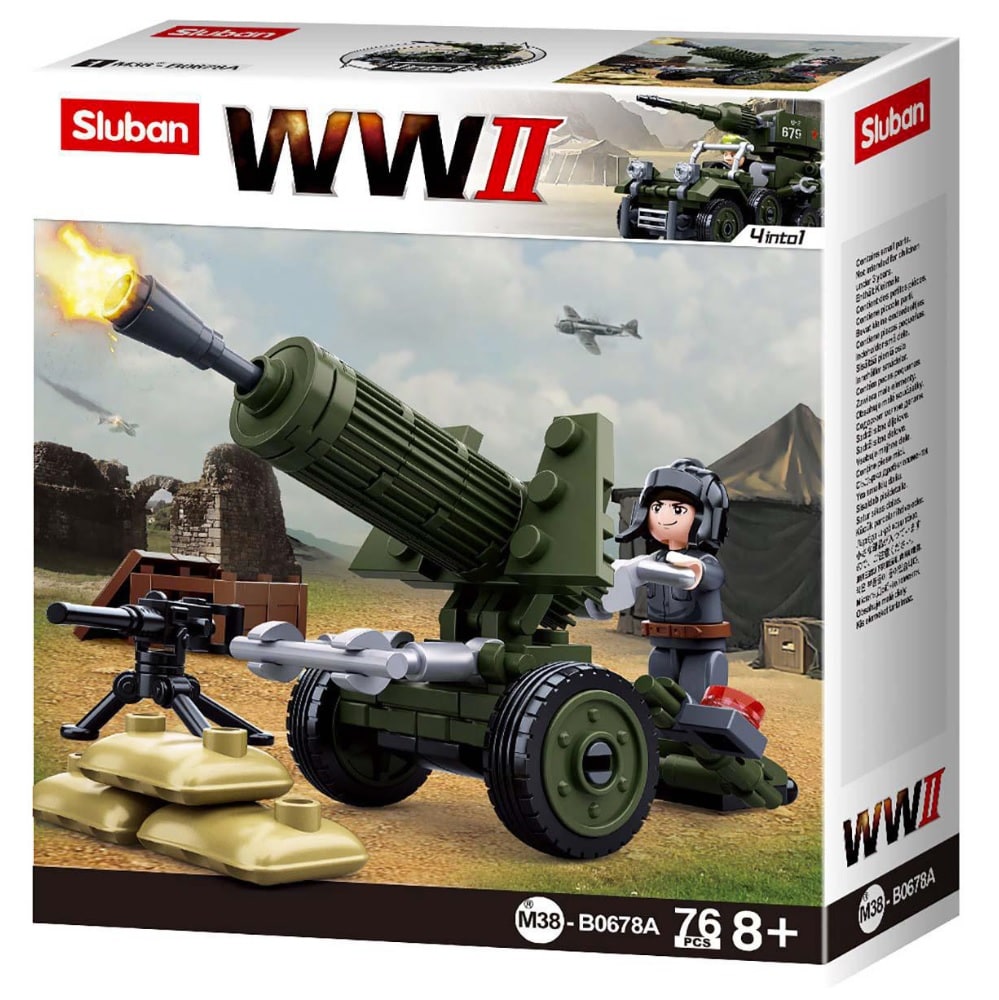 Byggeblokk WWII Serie Allied Artillery Gun