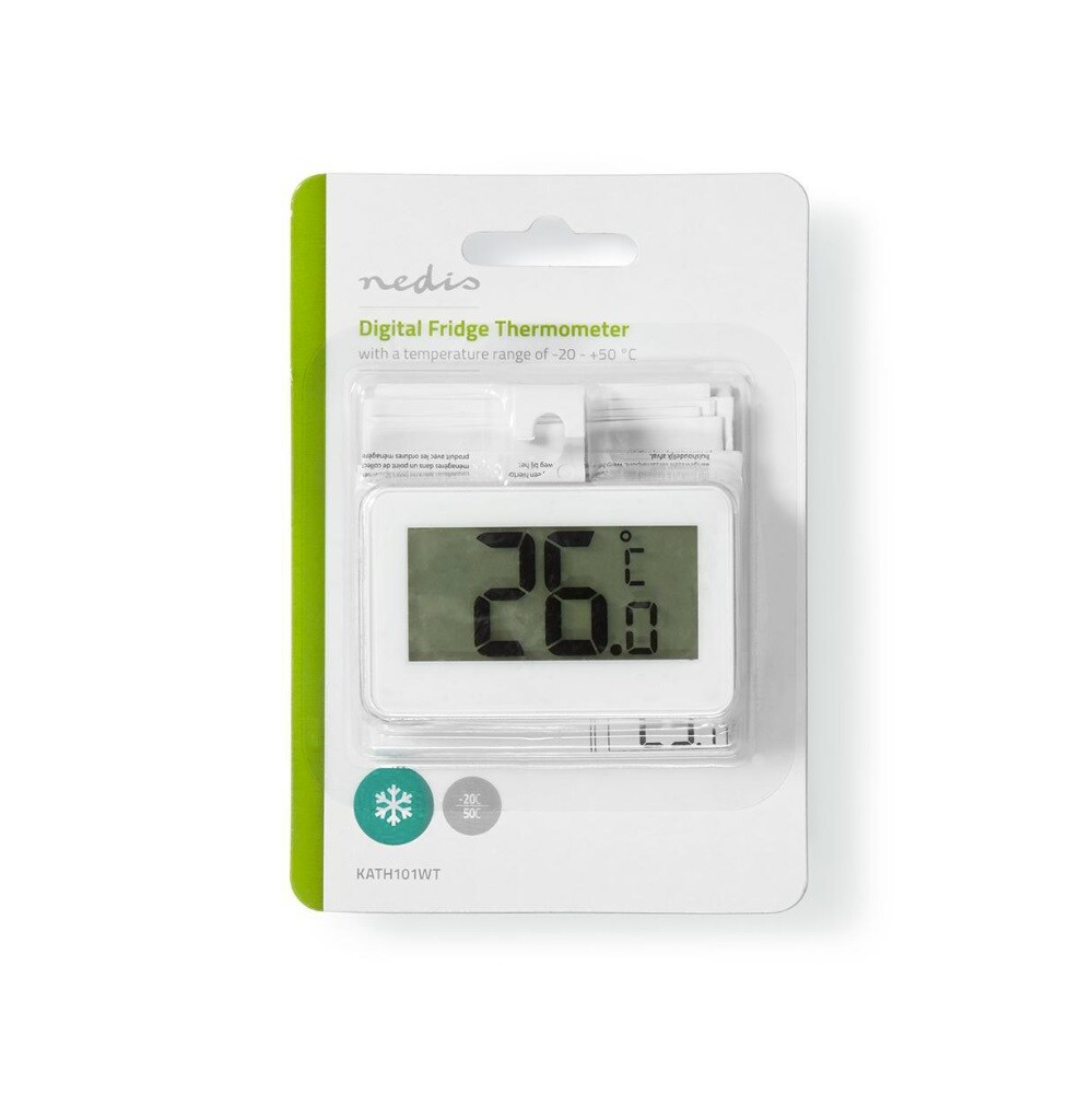 Kjøleskaptermometer -20-+50 °C digital display