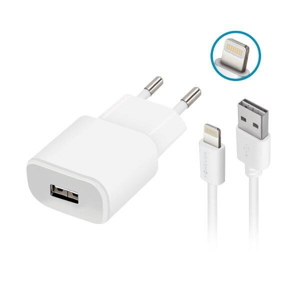 Forever vegglader TC-01 med iPhone lightning-kabel - 2 A