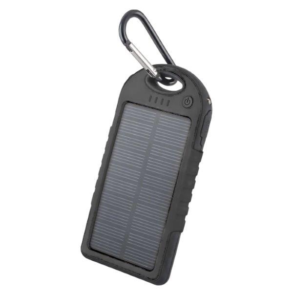 Solcelledrevet Powerbank 5000 mAh - Svart