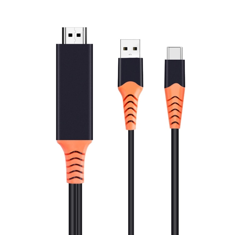 Interface kabel USB-C / Type-C to 4K HD HDMI + USB lading - 2 m