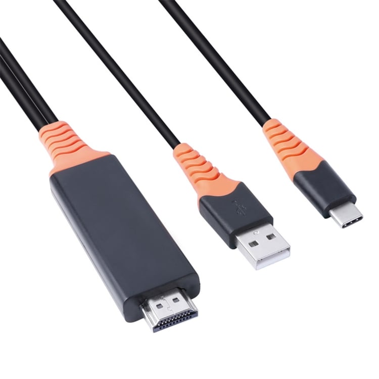 Interface kabel USB-C / Type-C to 4K HD HDMI + USB lading - 2 m