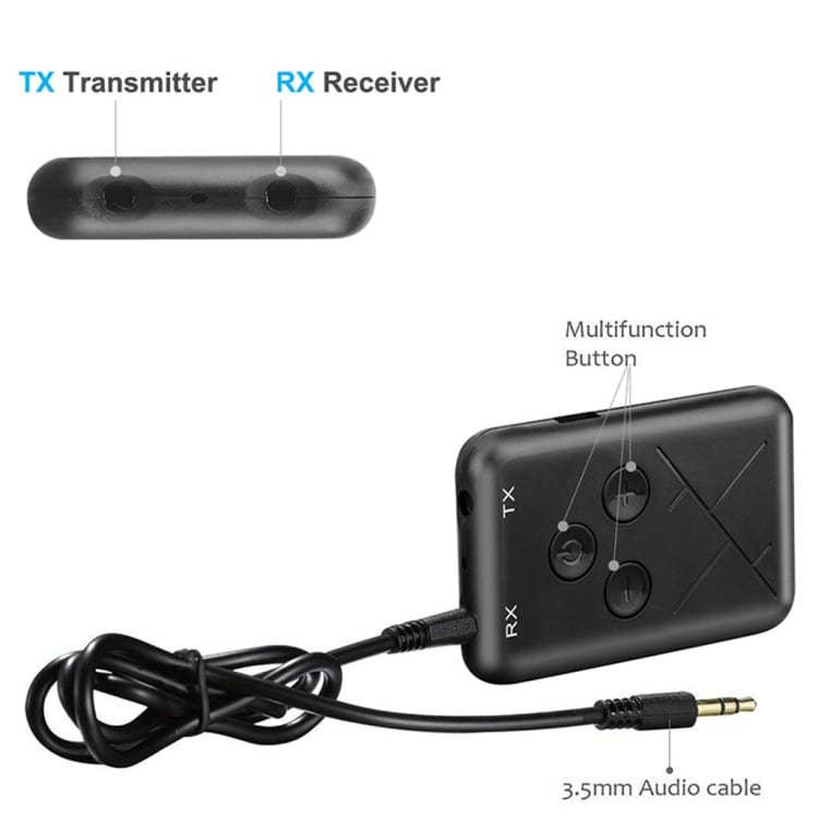 JDEX-TX10 Trådløs 2-i-1 - Bluetooth 4.2 + Audio Mottaker/ Sender