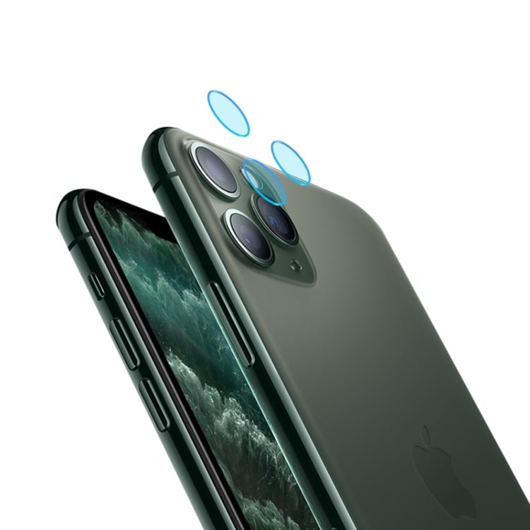 Herdet 0,15mm Glass Linsebeskyttelse til iPhone 11 Pro MAX - 2-pack
