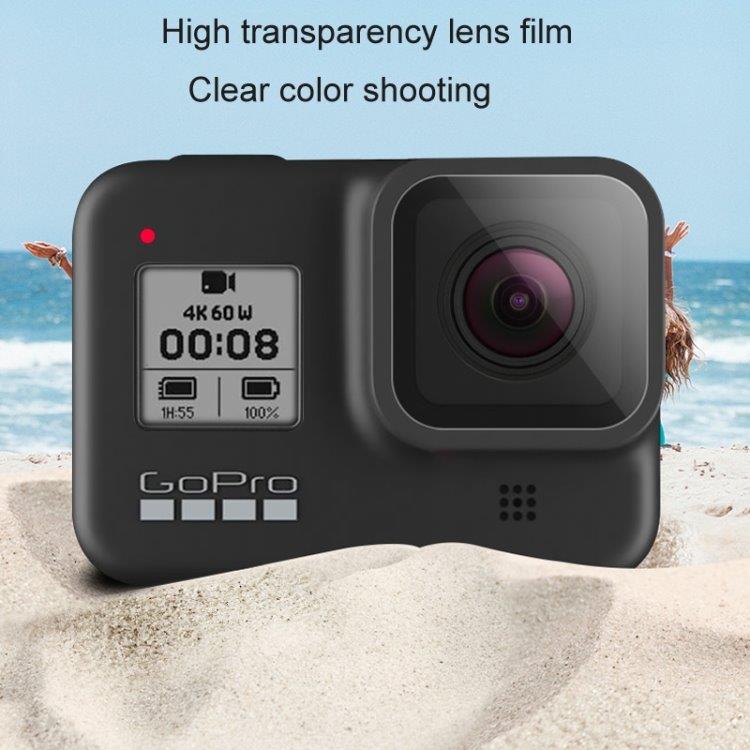 GoPro HERO8 Black Linse + LCD Displayfilm av Herdet Glass