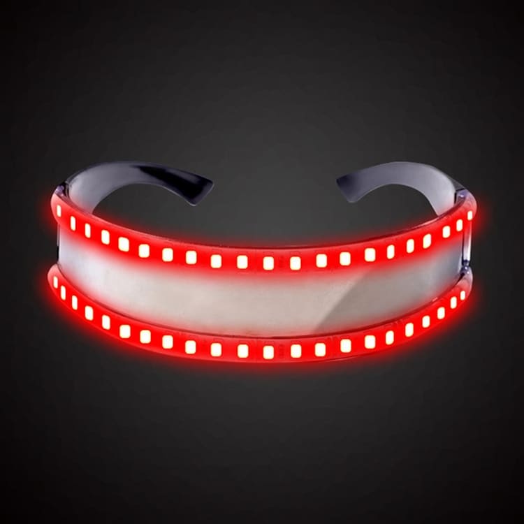 Partybriller / LED-briller - Rødt lys