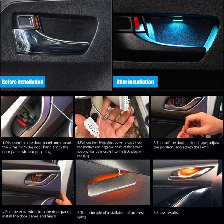 Interiørbelysning til bil - Blå