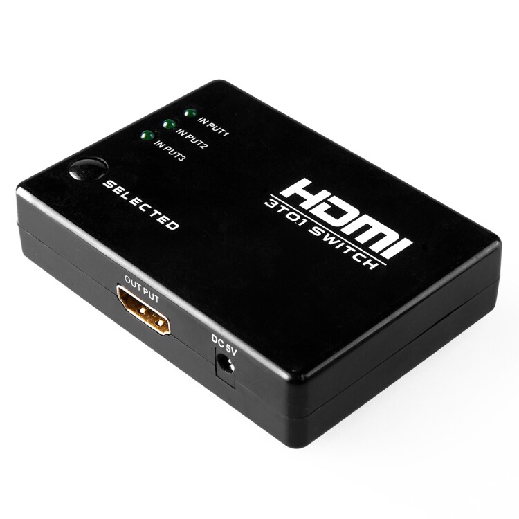 HDMI 3i1  Switch 1080P med IR Fjernkontroll