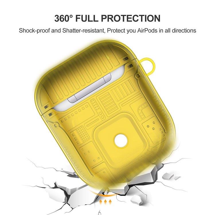 Beskyttelsesfutteral til Apple Airpods med karabinkrok - Gull