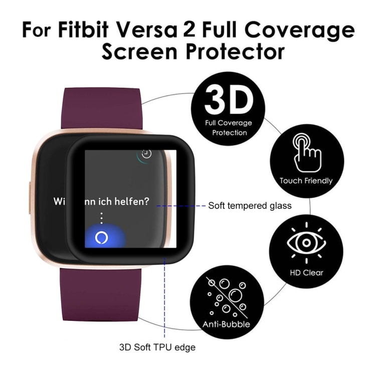 ENKAY Hard Skjermbeskyttelse til Fitbit Versa 2 (2019)