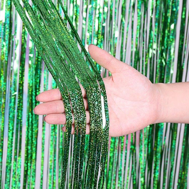 Partydraperi Glitter 1 x 2,5m - Grønt