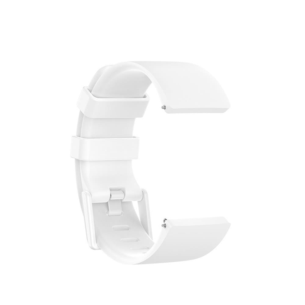 Silikonbånd til Fitbit Versa / Versa 2/ Versa Lite - Hvitt  S