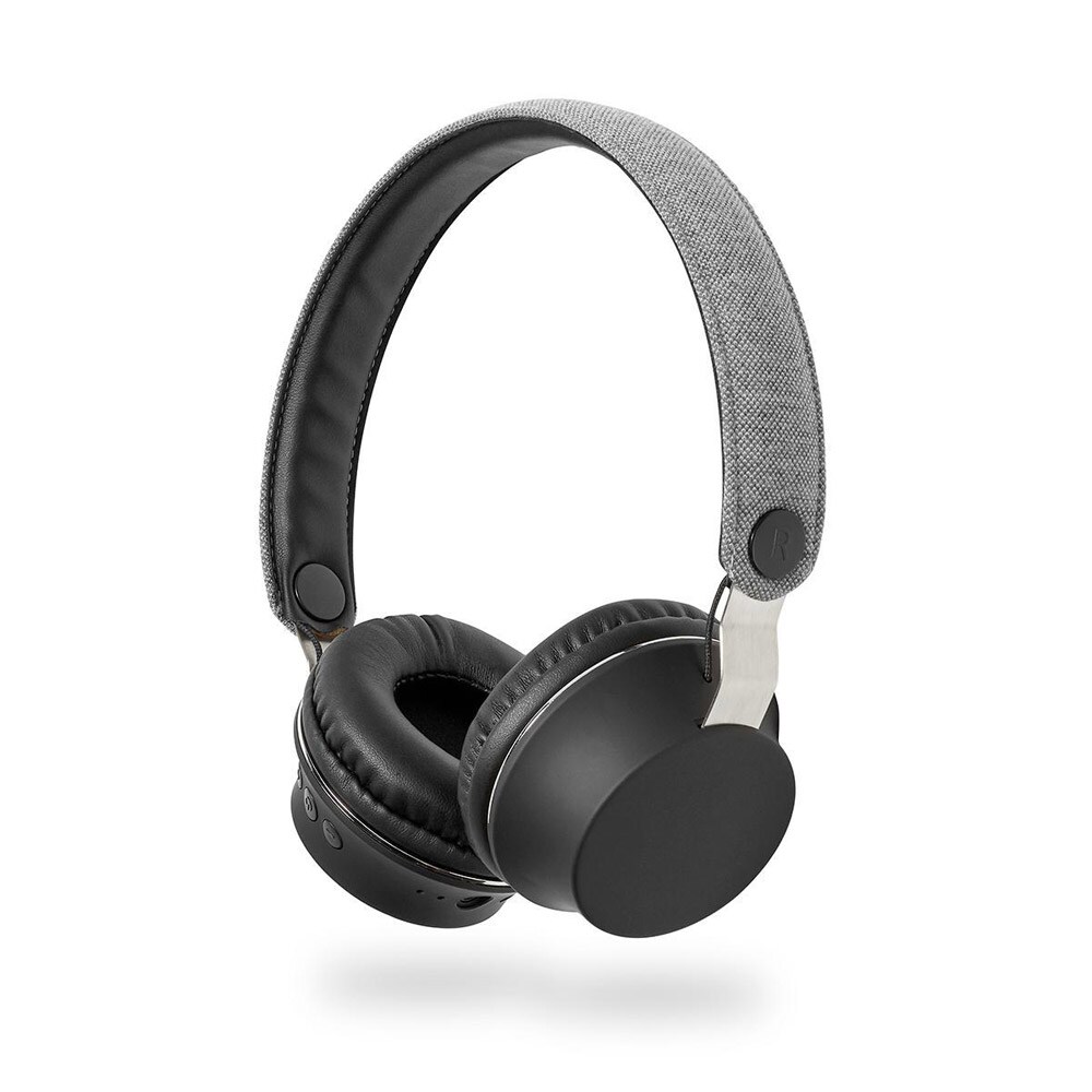 Nedis Bluetooth hodetelefoner med stoff GråSvart Kjøp Bluetooth hodetelefoner (10 timer) Over Ear Nedis