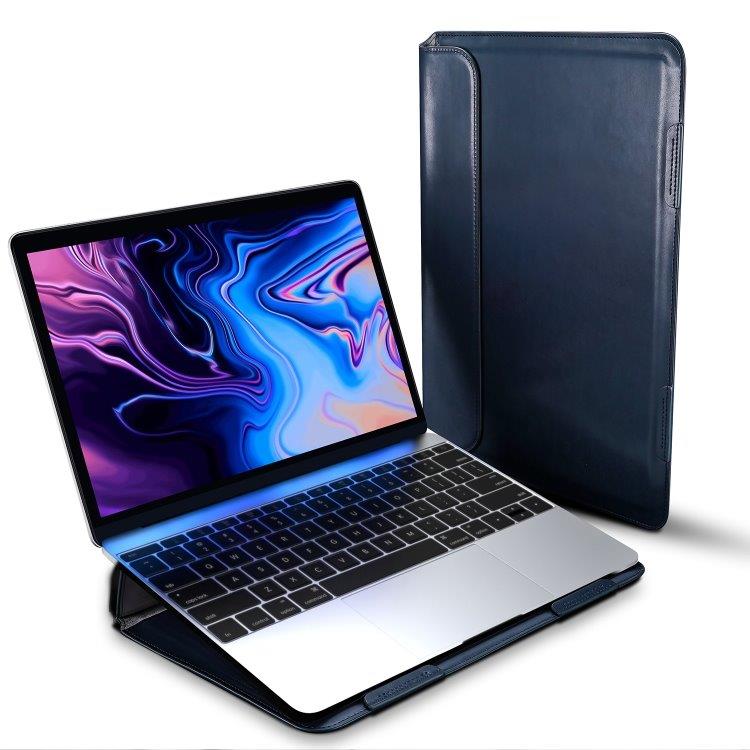 Sleeve Deksel med stativ Macbook 13.3" - Blå