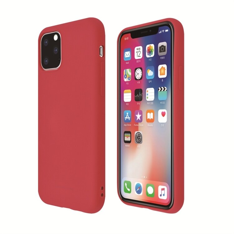 Silikondeksel iPhone 11 Pro Max - Rød