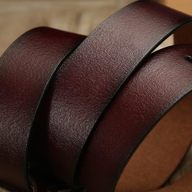 Svart skinnbelte – 130 cm