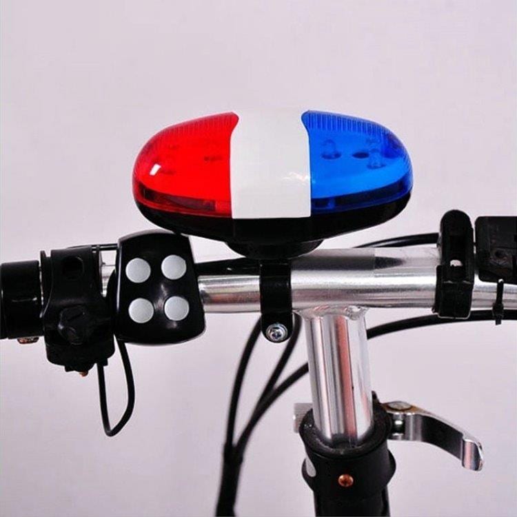 Elektrisk ringeklokke til sykkel med 4 toner og LED-lampe