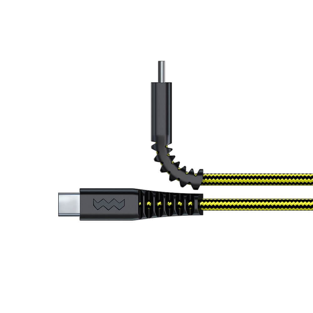 SOSKILD Ladekabel USB-C 1.5m Ultimate Strenght Svart/Gul