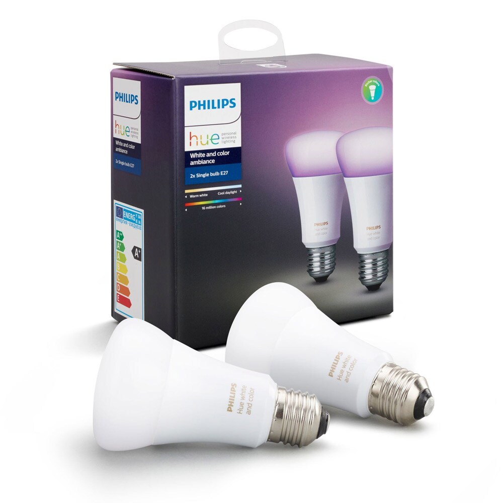 Philips Hue White and Color Ambiance 806lm 6500K E27 10W 2-pk