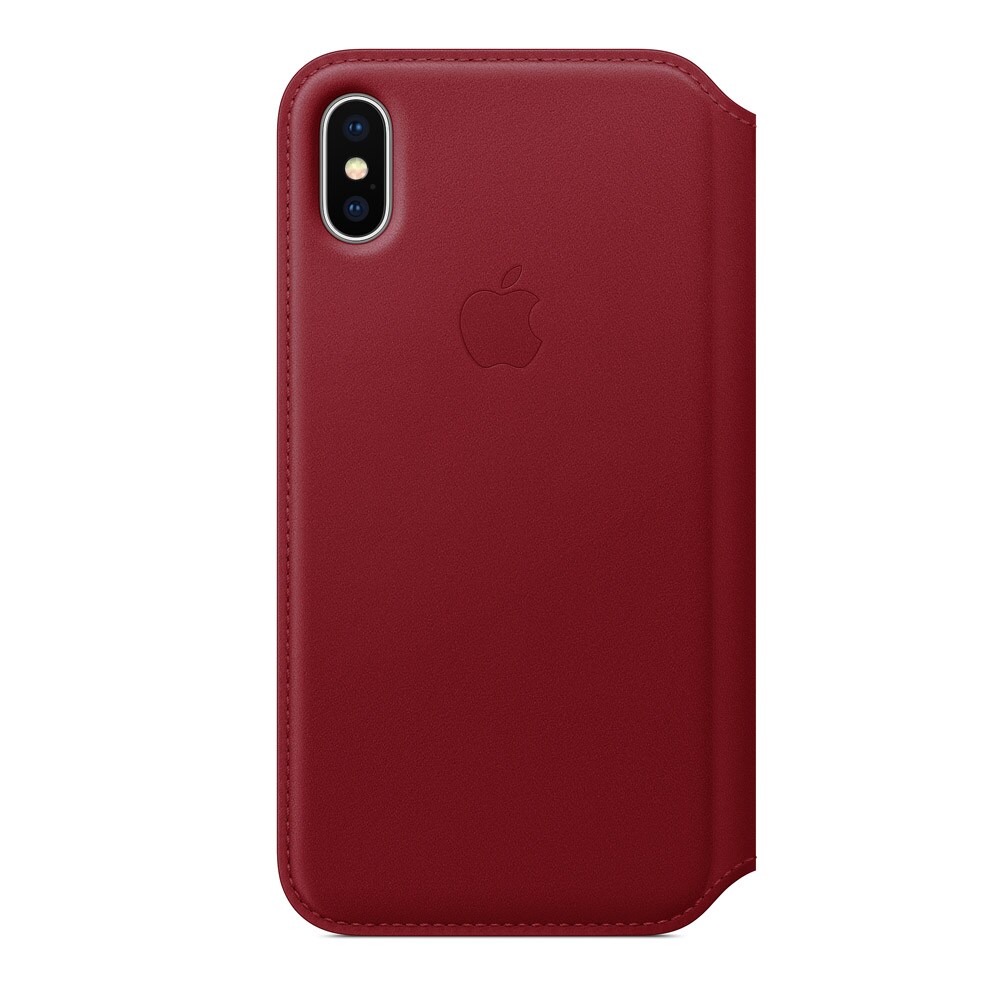 Apple MRQD2ZM Leather Folio iPhone X - Rød