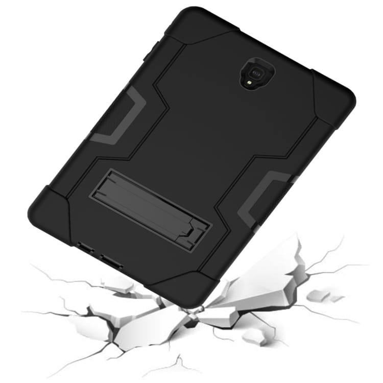 Solid Beskyttelsedeksel med stativ for Samsung Galaxy Tab S4 10.5 - Sort