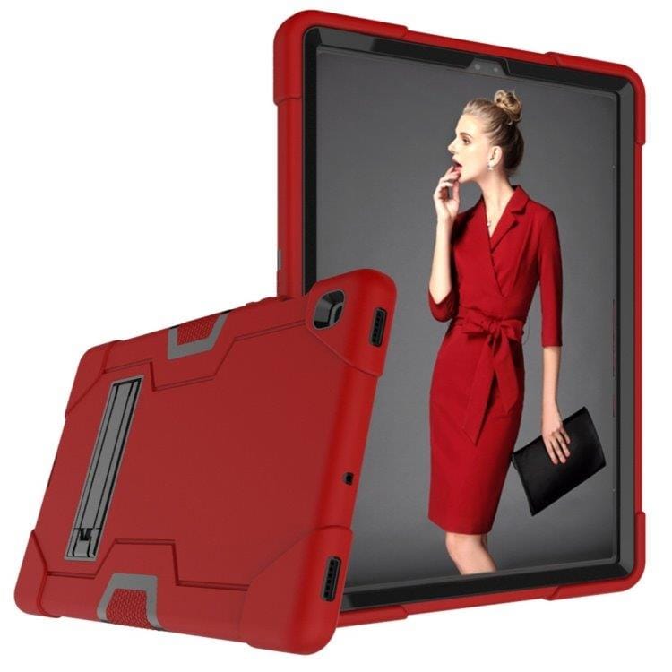 Holdbart deksel med holder for Samsung Galaxy Tab S5e - Rødt