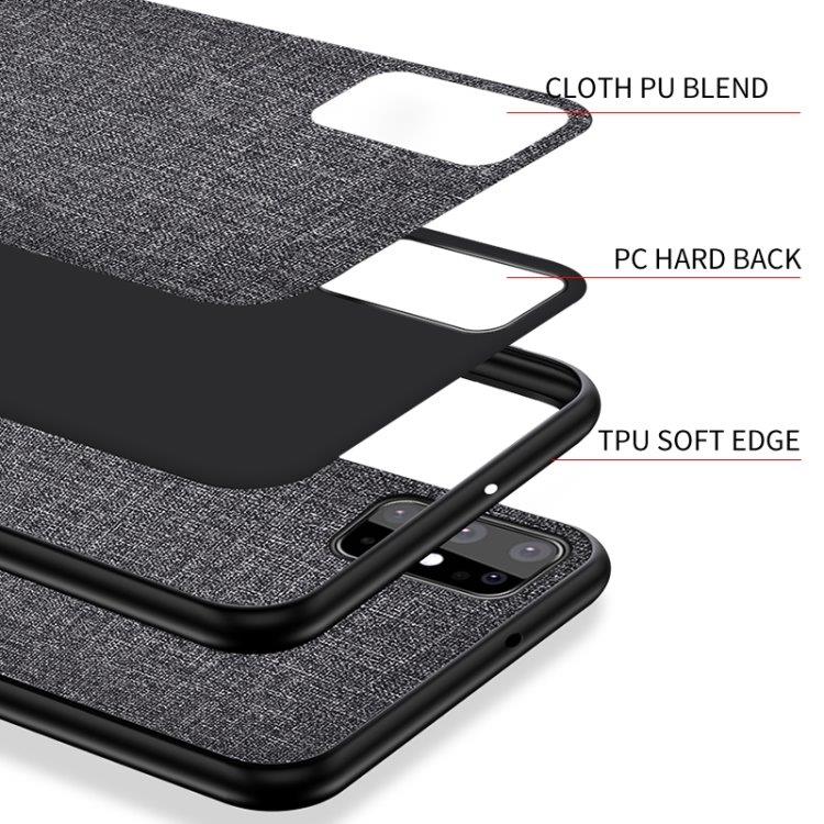 Hardt mobildeksel med tekstiloverflate for Samsung Galaxy S20