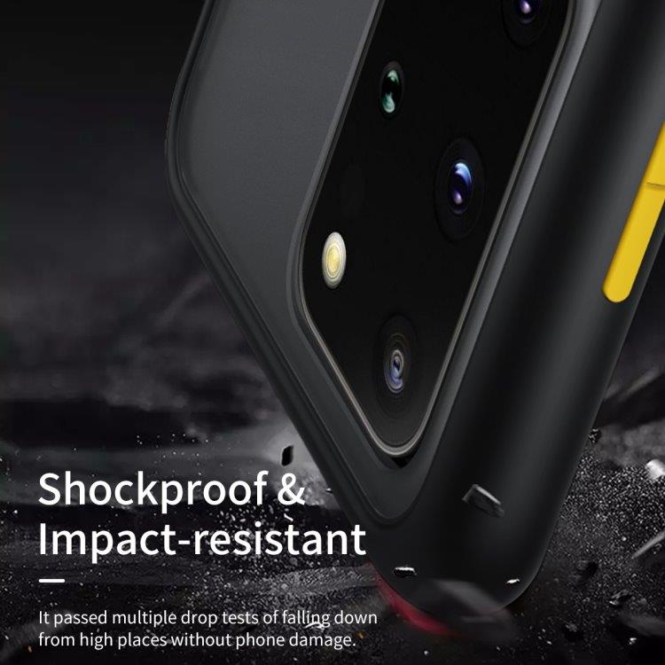 Shockproof TPU deksel til Samsung Galaxy S20, svart + gul