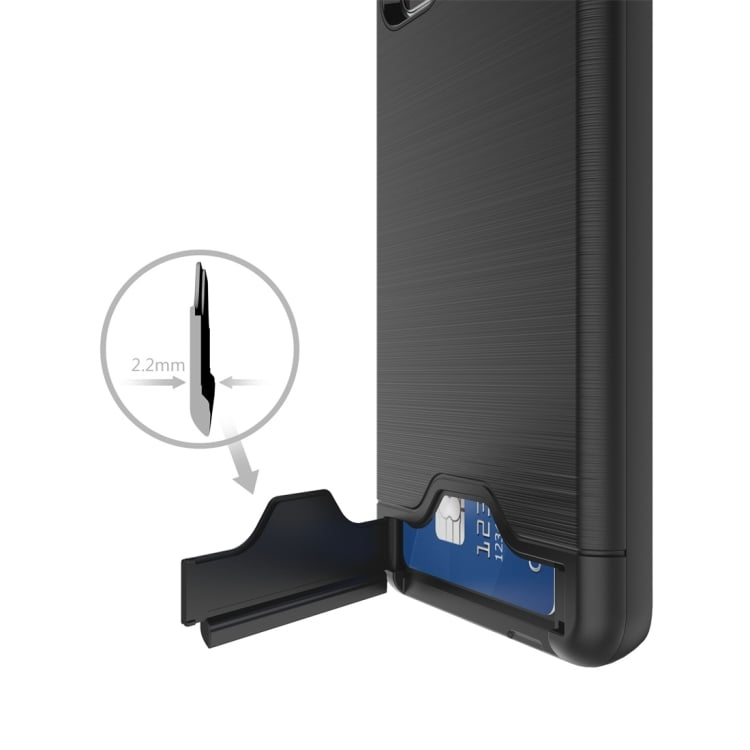 Shockproof deksel med kortholder til Samsung Galaxy S20, marineblå