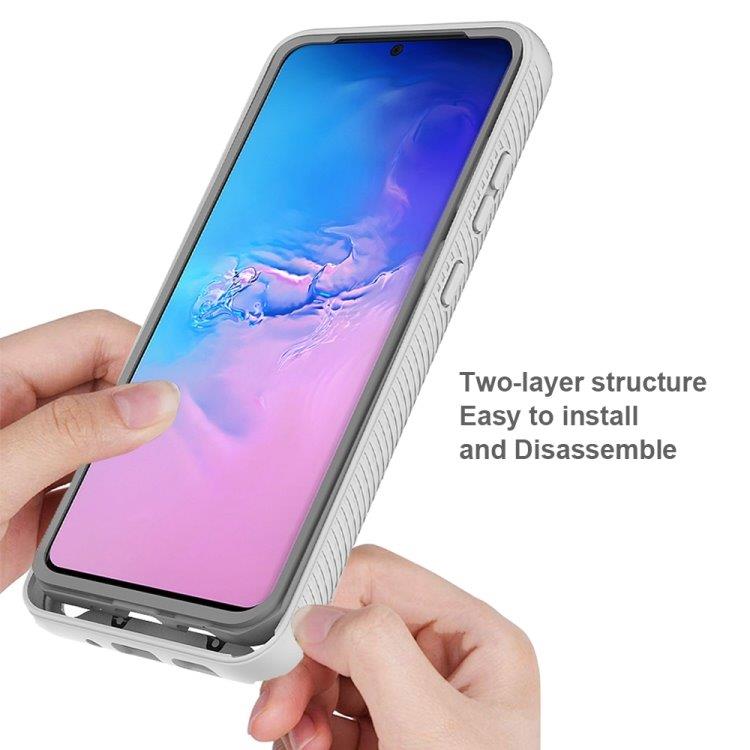 Shockproof TPU deksel 2-lag til Samsung Galaxy S20+, hvit