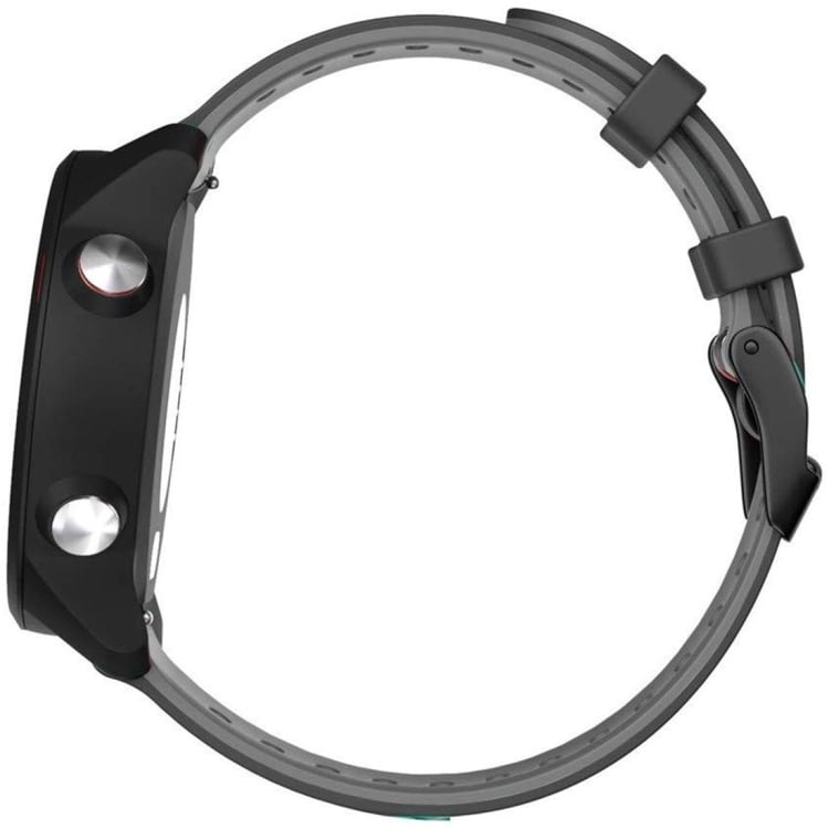 Silikon armbånd til Garmin Forerunner 245, svart + grå
