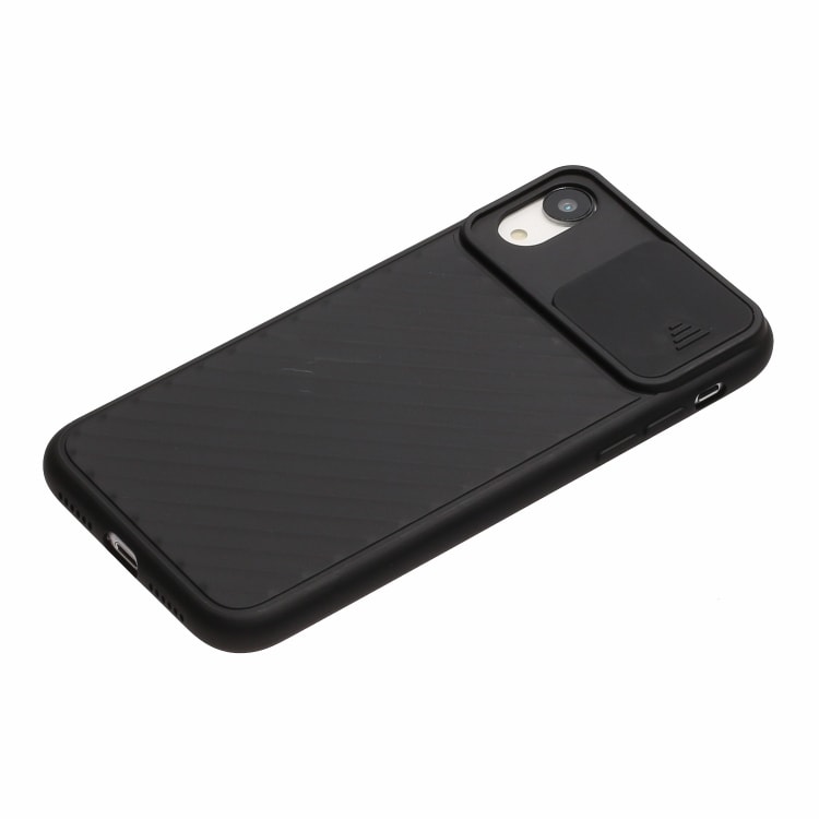 Anti-slip TPU deksel med kamerabeskyttelse til iPhone XR, svart