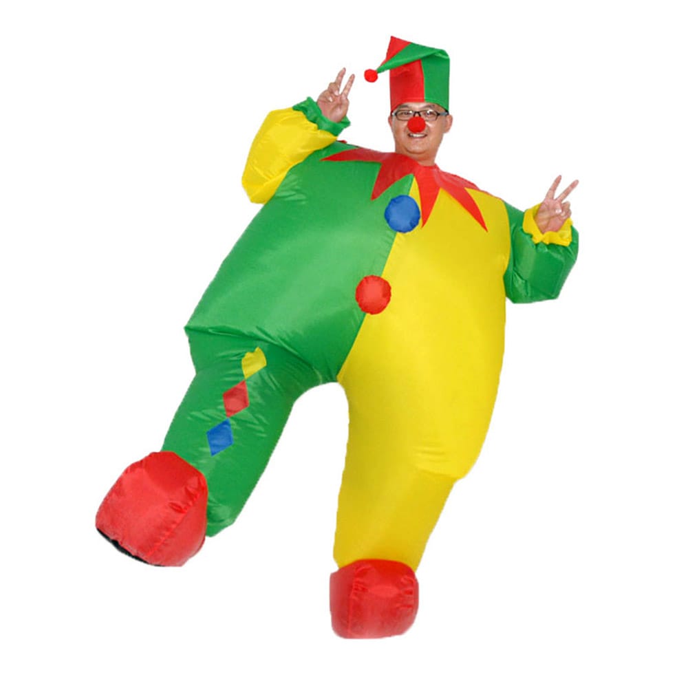 Oppblåsbar Clown Maskeradedrakt