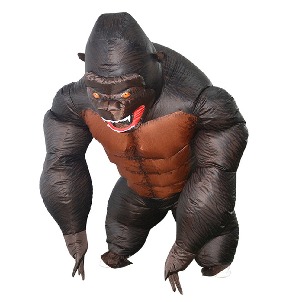 Oppblåsbar Gorilla Maskeradedrakt 150-170