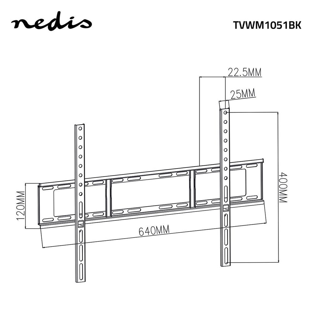 Nedis Fast Veggfeste för TV 37-70"