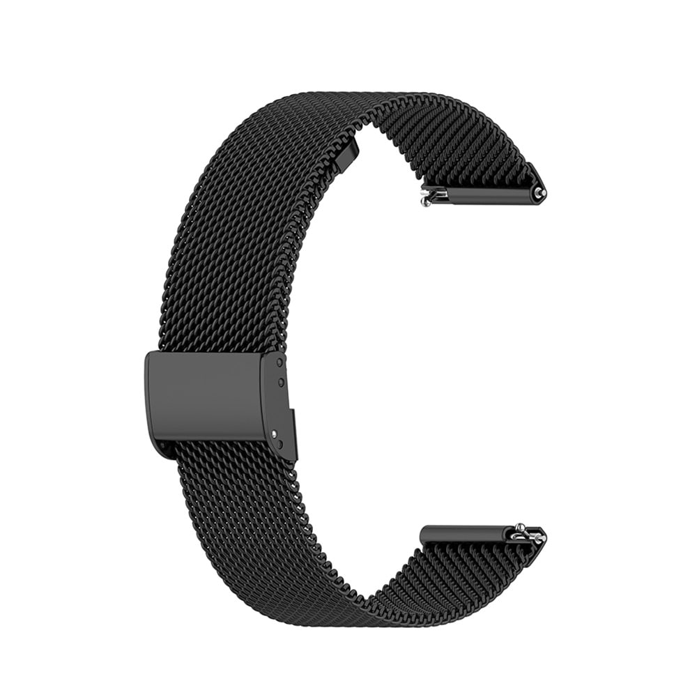 Klokkearmbånd i metall 22mm - Svart