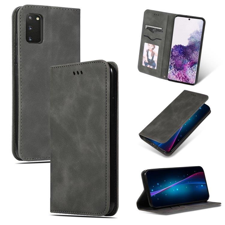 Flipdeksel med kortholder & stativ til Samsung Galaxy S20 - Grå