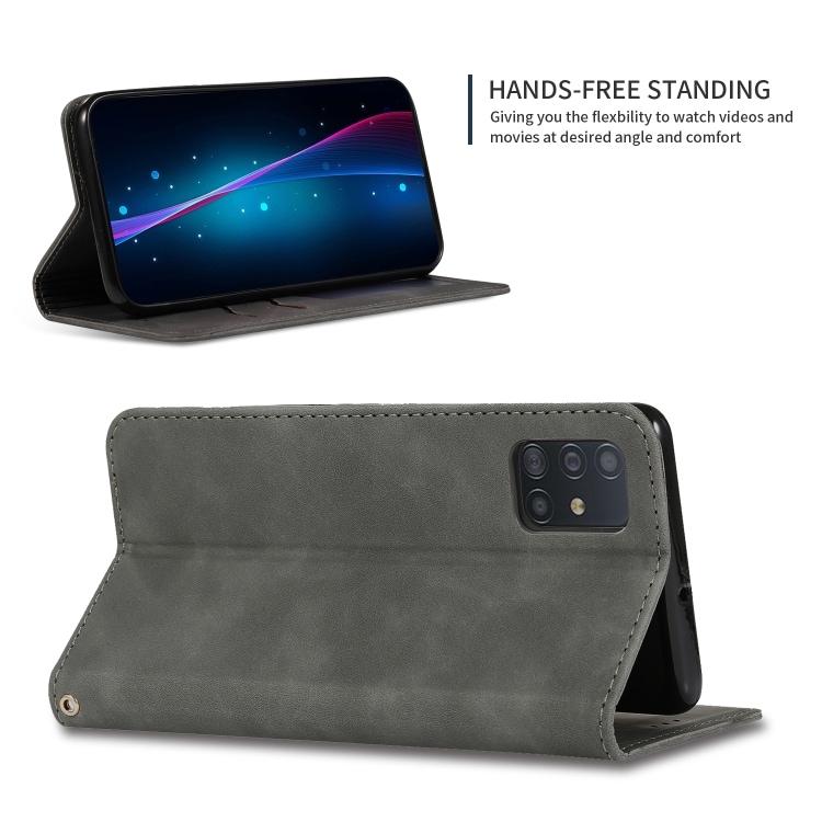 Lommebokdeksel med stativ Samsung Galaxy A71 - Mørkegrå