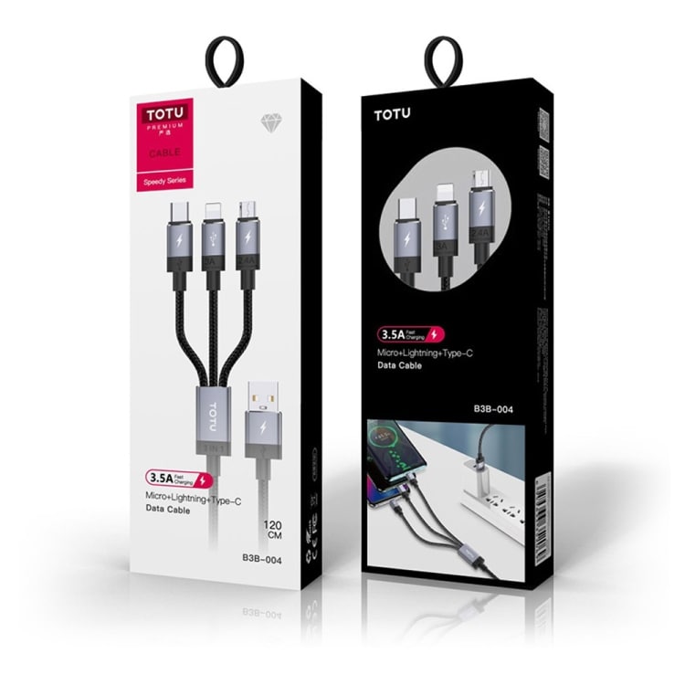 Mobillader 3i1 - iPhone / MicroUsb / USB type-C