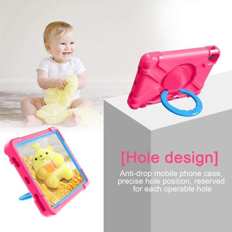 Slagresistent barnedeksel med stativ og håndtak iPad Pro 11 (2020), Rosa+Blå