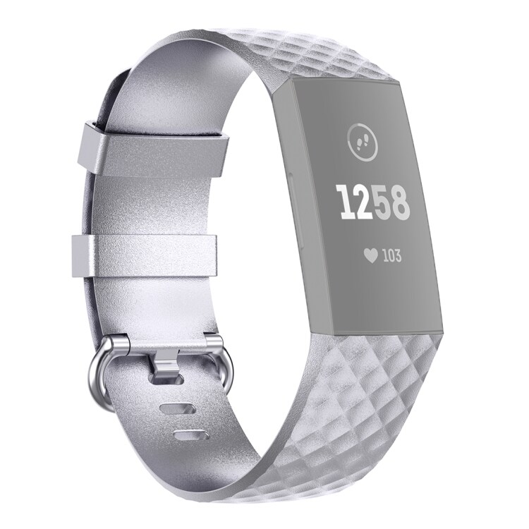 Silikonarmbånd Fitbit Charge 4 / Charge 3 / Charge 3 SE 22mm - Sølv