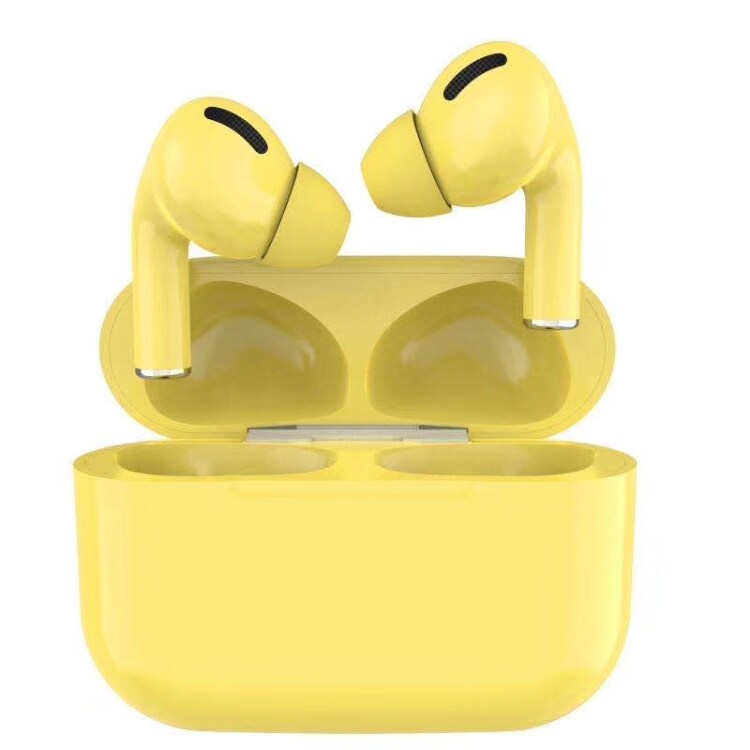 Macaron Trådløst in-ear Headset med ladeboks &  5.0 Bluetooth - Gul